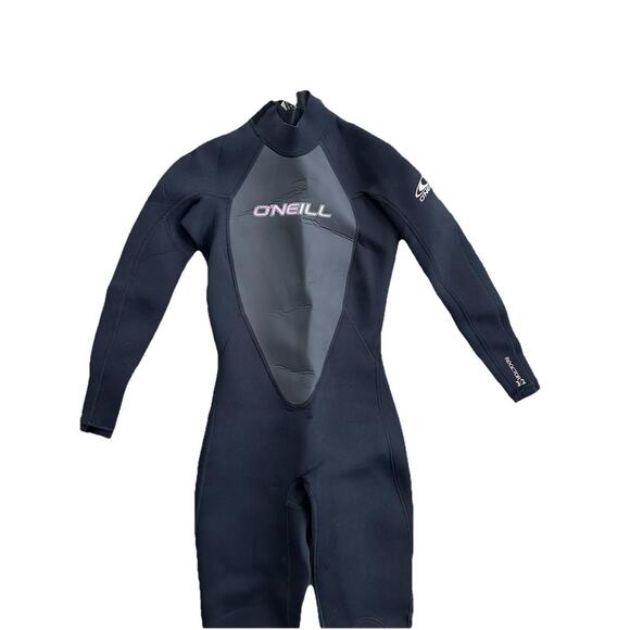 O'Neill Womens Full Wetsuit Size 6 Reactor 3:2 Black Pink Long Sleeve EUC - Picture 8 of 9